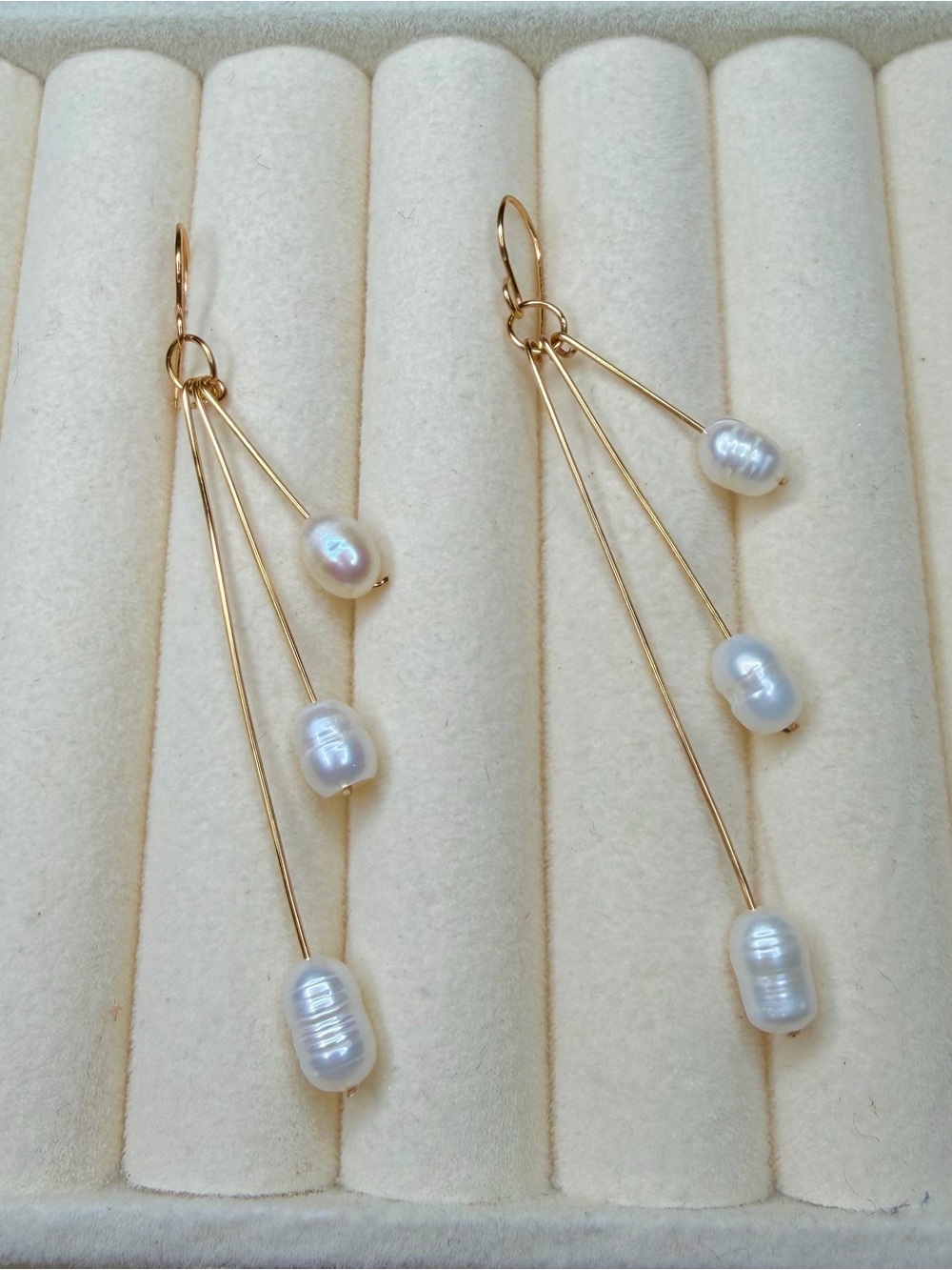 Freshwater Pearl Tier Drop Earrings